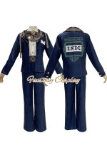 Identity V Prisoner Luca Balsa Auditorium Blue Suit Cosplay Costume